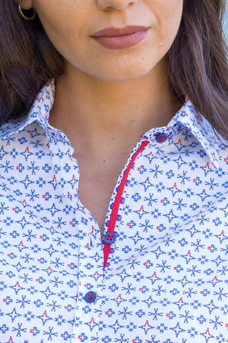 Camisa estampado geométrico cangrejos y langostas Camisa estampado geométrico cangrejos y langostas