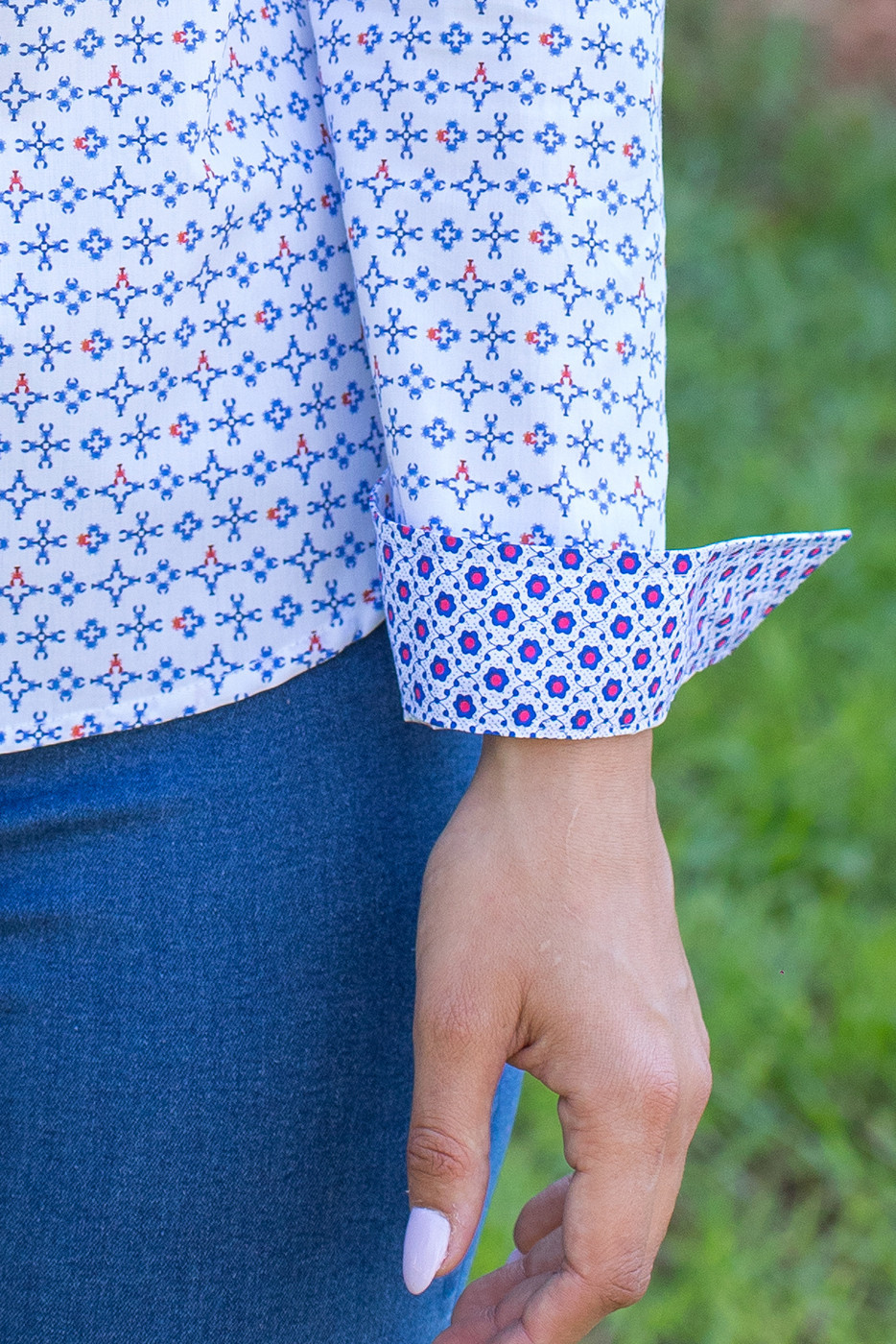 Camisa estampado geométrico cangrejos y langostas Camisa estampado geométrico cangrejos y langostas