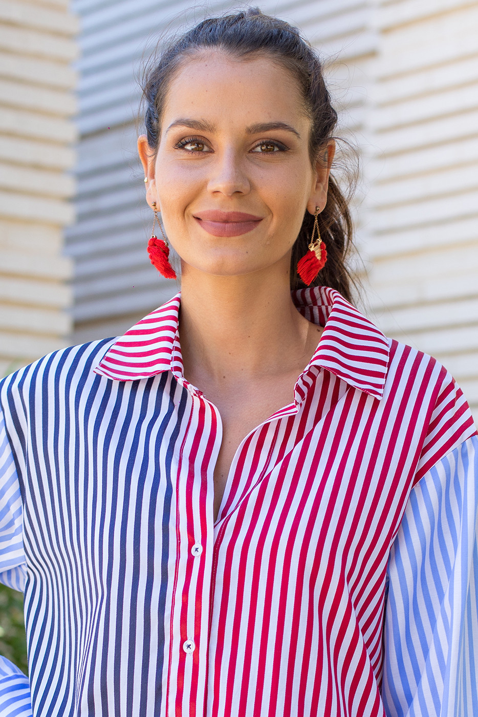 Camisa oversize panelado rayas unitalla marineras multicolor